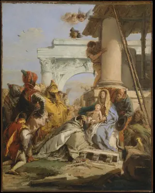 The Adoration of the Magi, by Giovanni Battista Tiepolo, oil, 1758