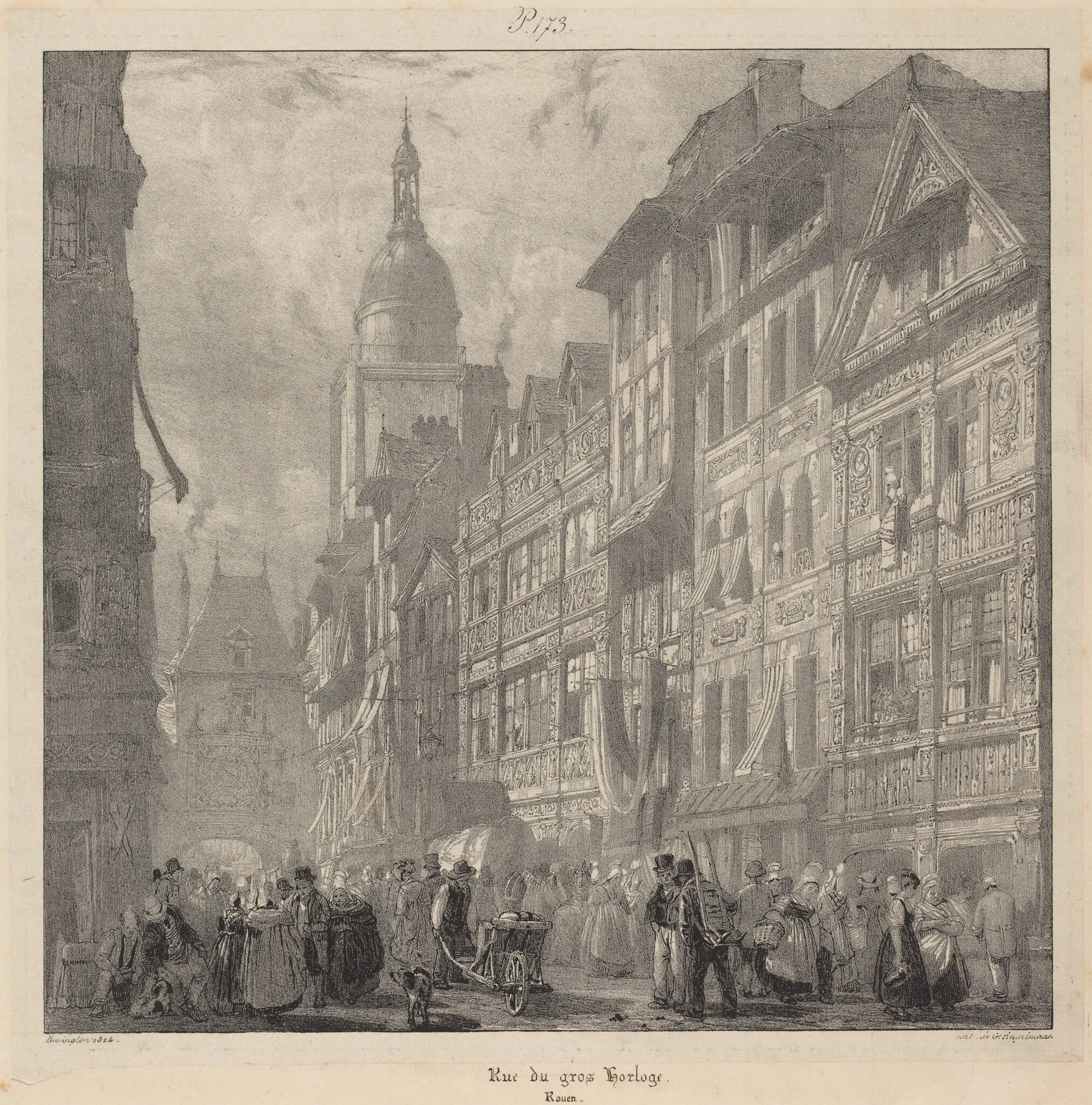 Rue du gros-horloge, Rouen, detail