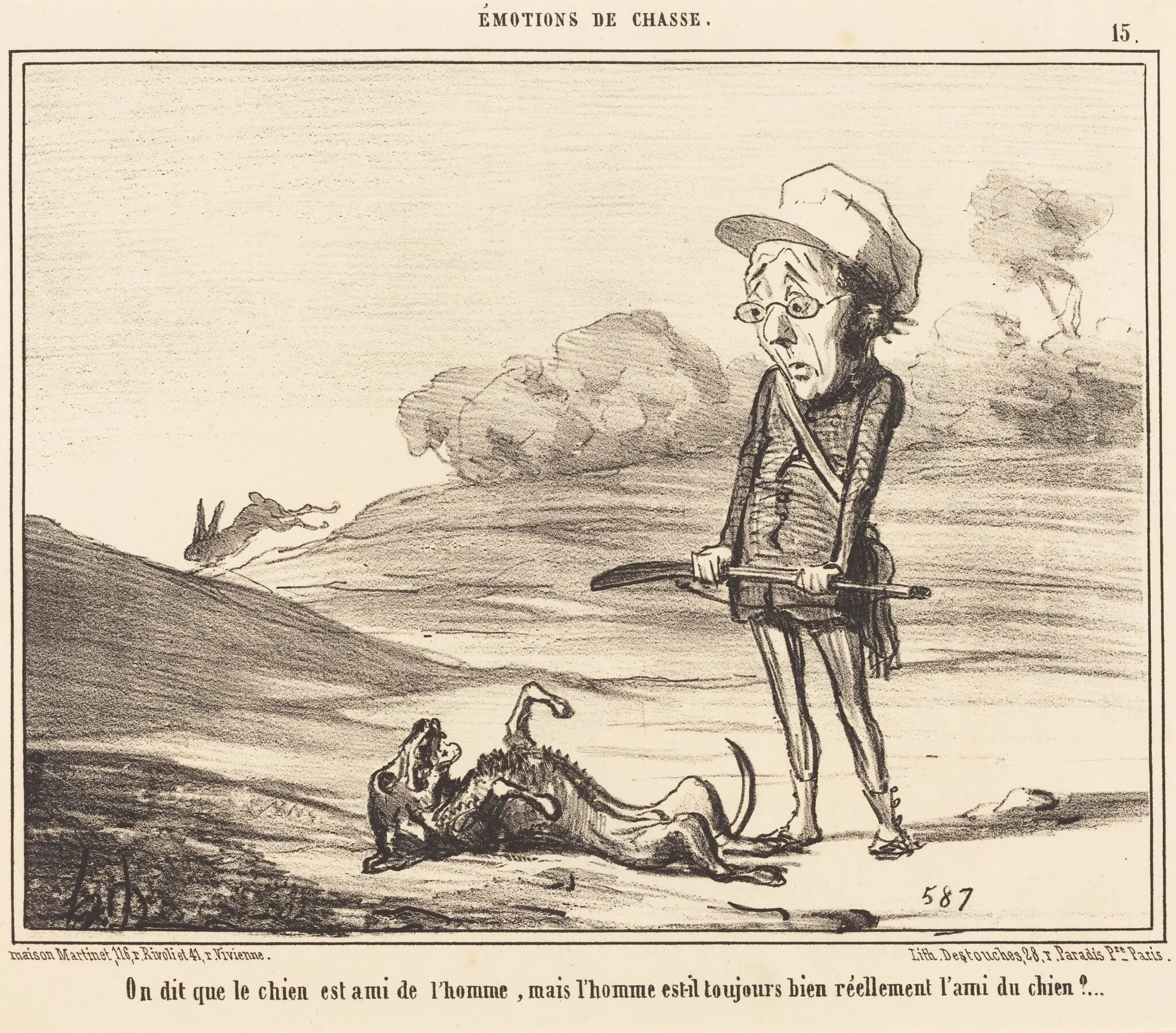 On dit que le chien est ami de l'homme..., detail