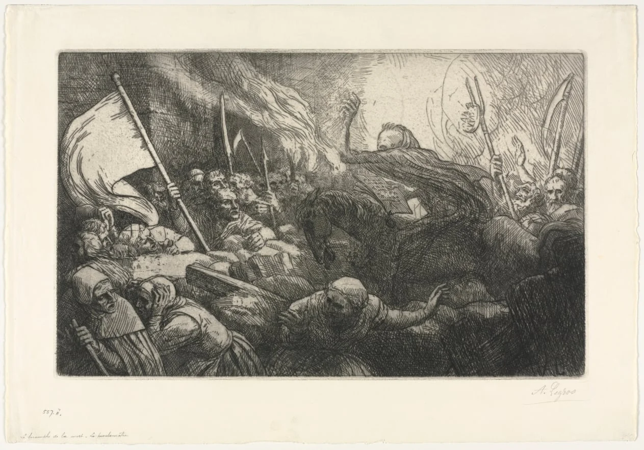 The Triumph of Death: The Proclamation, detail