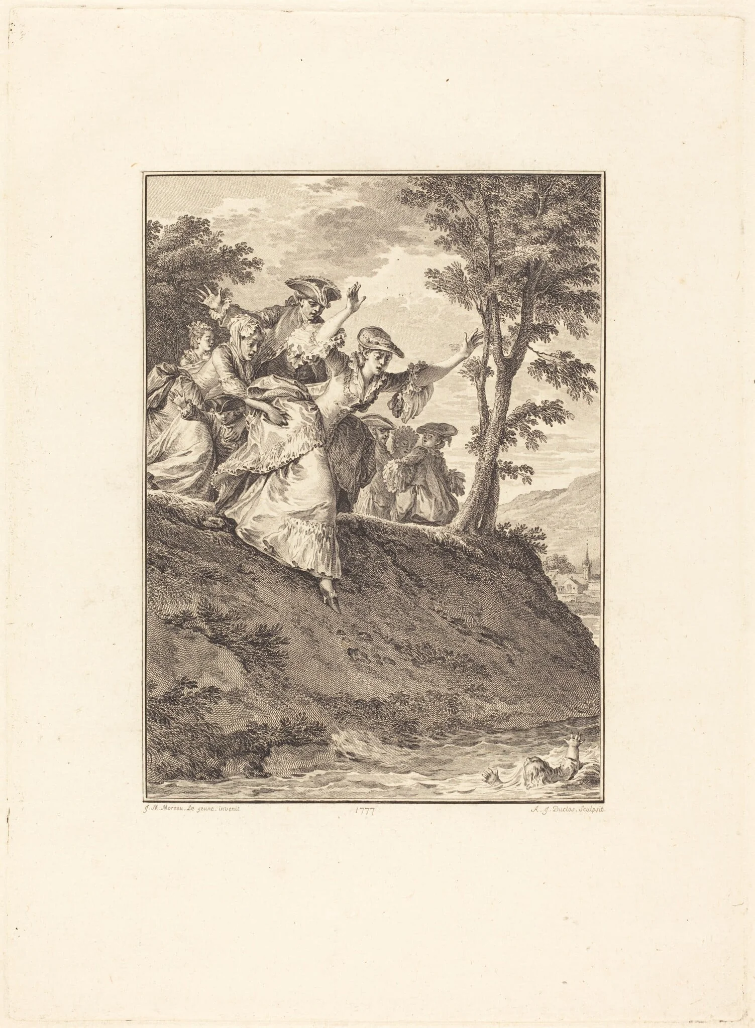 Elle s'élance après lui, detail