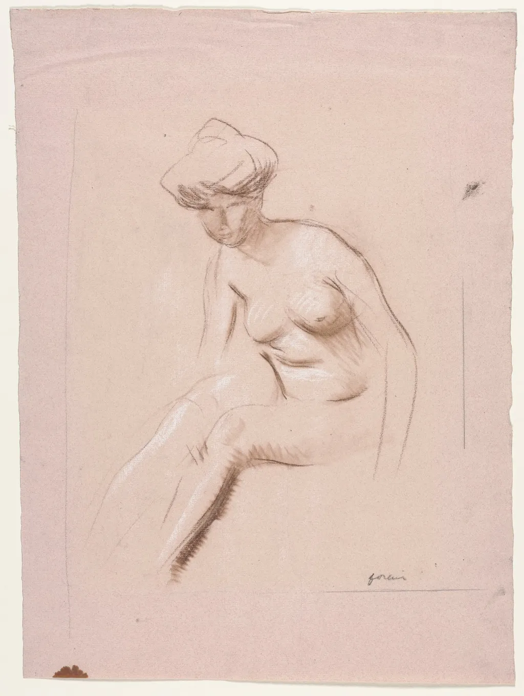 Seated Nude, by Jean-Louis Forain, 1892