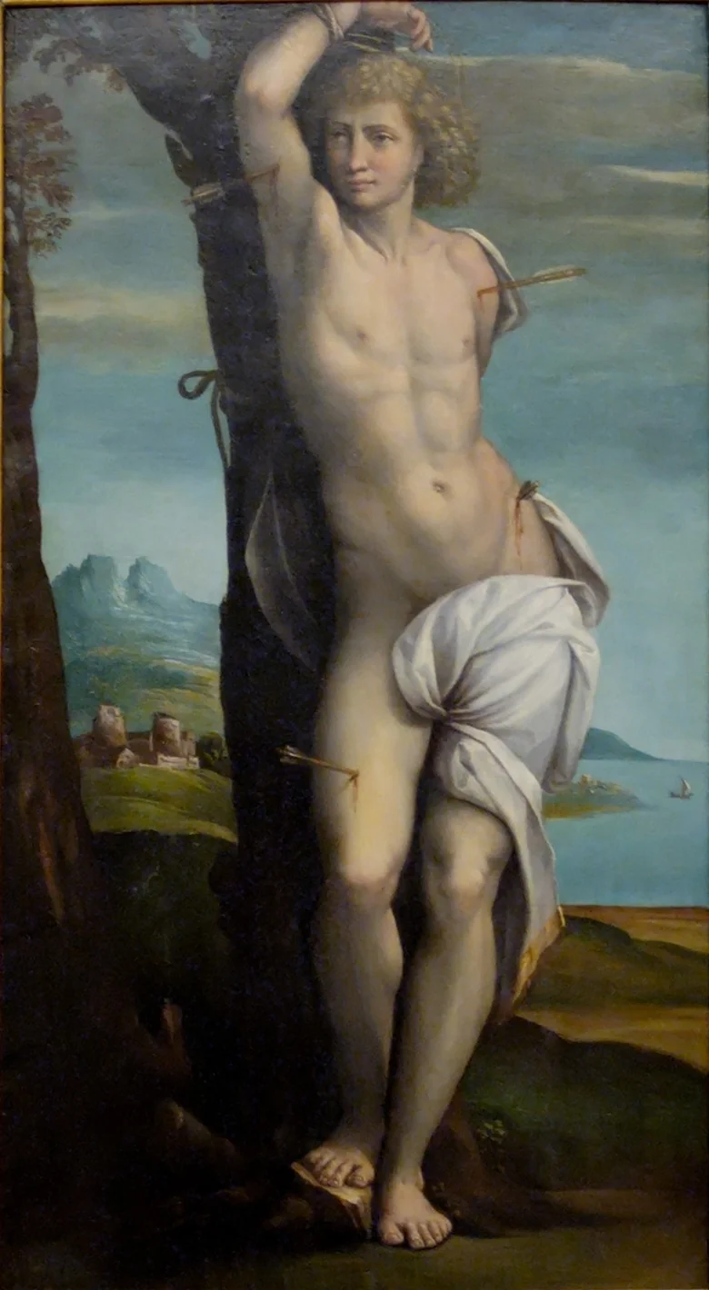 Saint Sebastian, detail