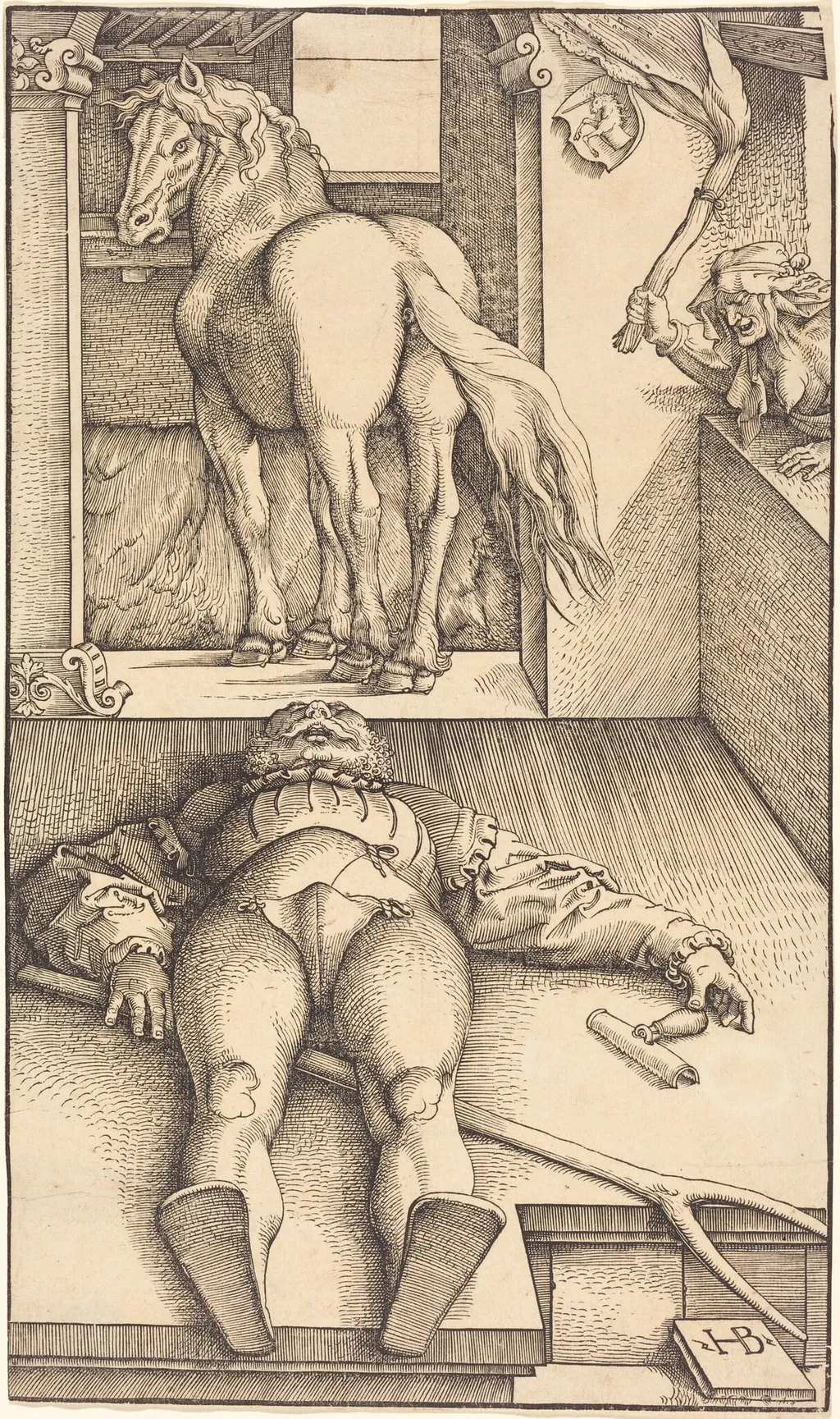 The Bewitched Groom, by Hans Baldung Grien, ink, 1544
