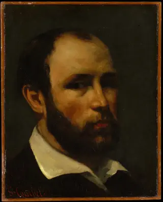 Portrait of a Man, by Gustave Courbet, oil, 1862