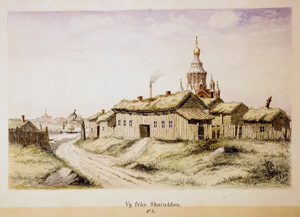 Näkymä Katajanokalta N:o 3 (Katajanokka), by Rudolf Åkerblom, 1897