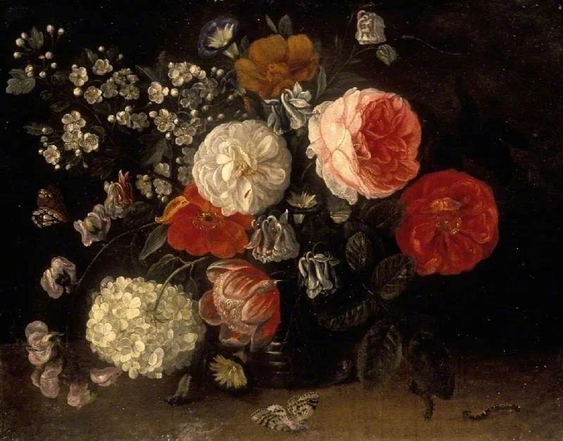 A vase of flowers, detail
