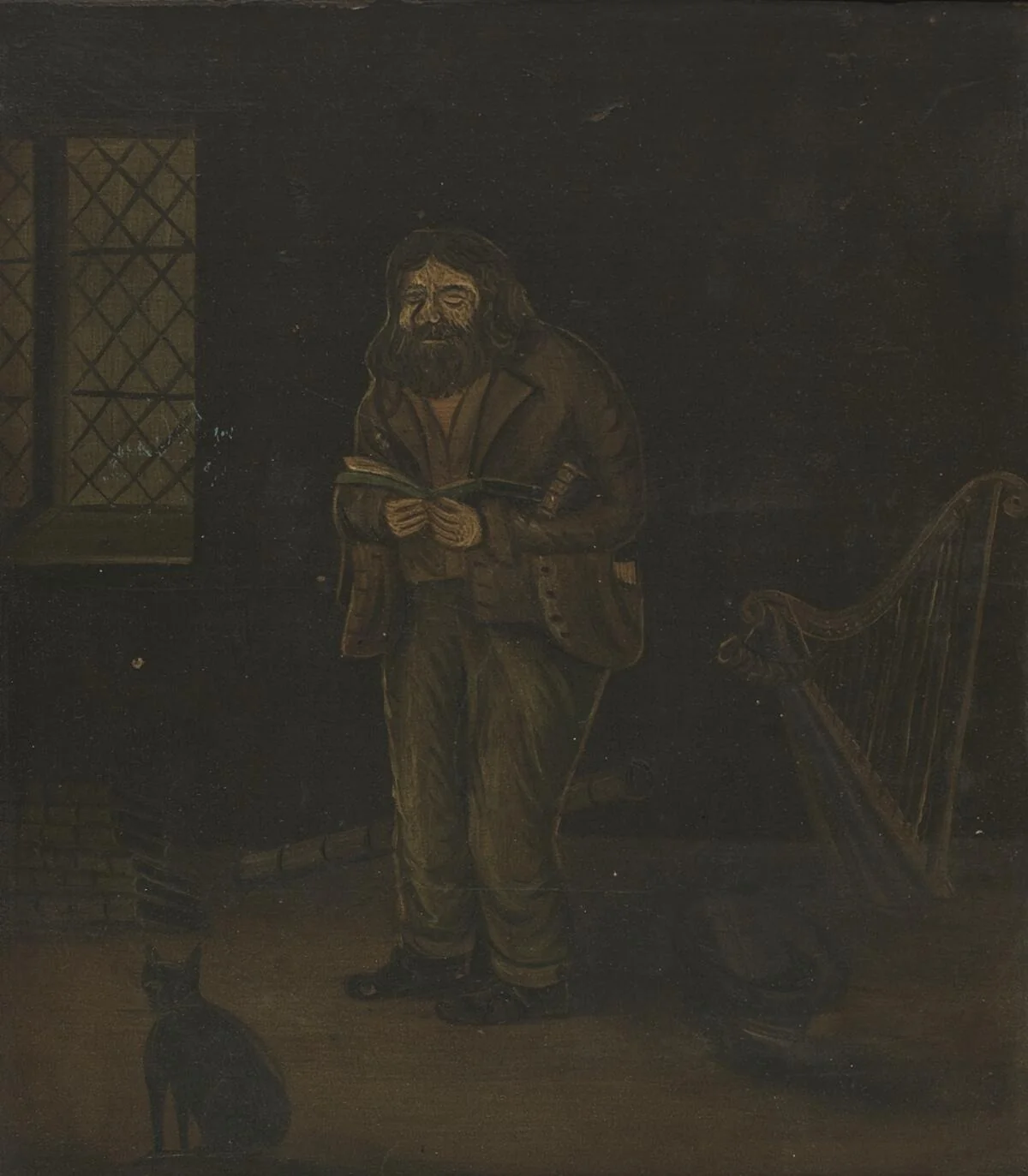 Dick Aber Daron old Welsh poet, detail