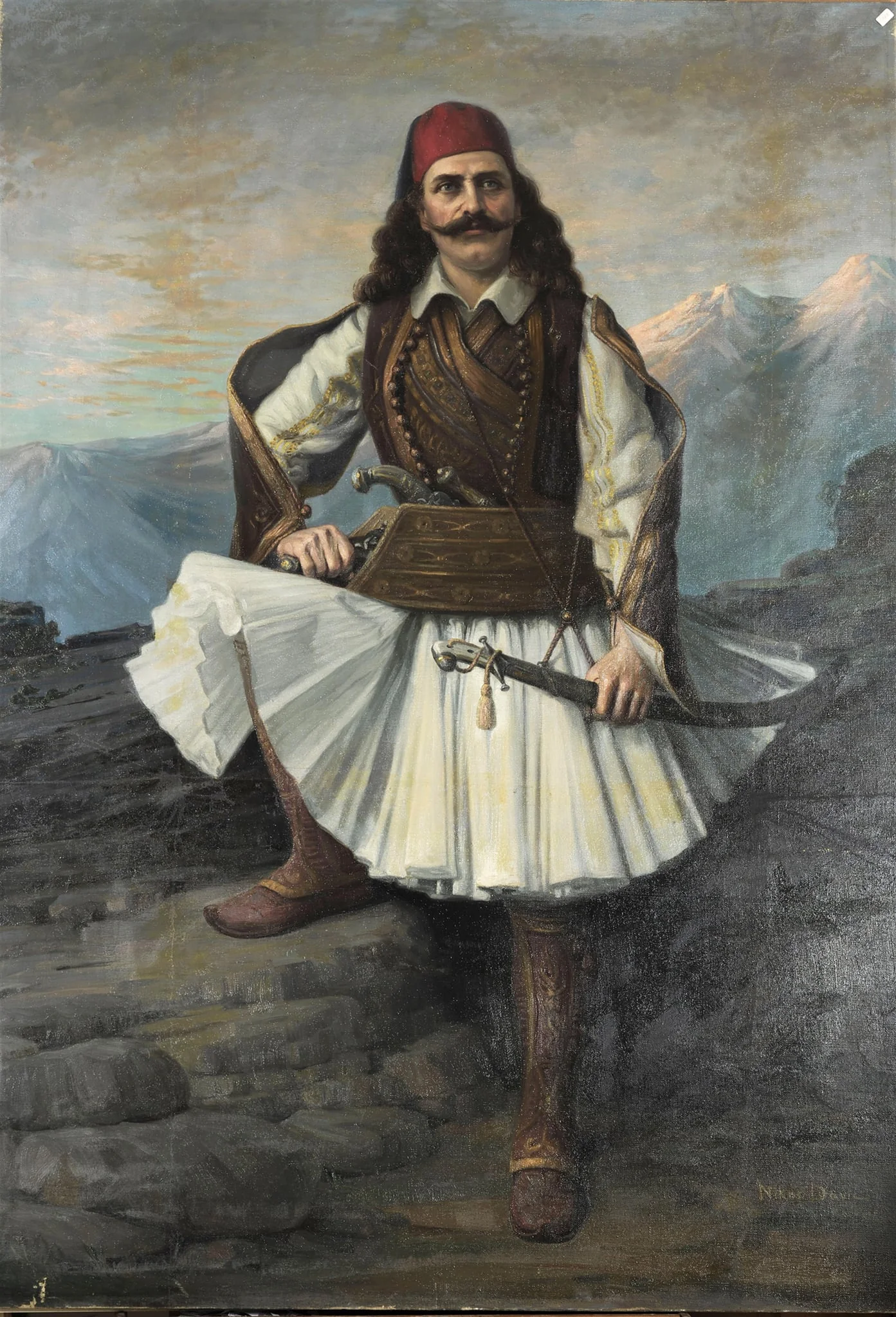 Προσωπογραφία του Γιάννη Μπουκουβάλα, detail