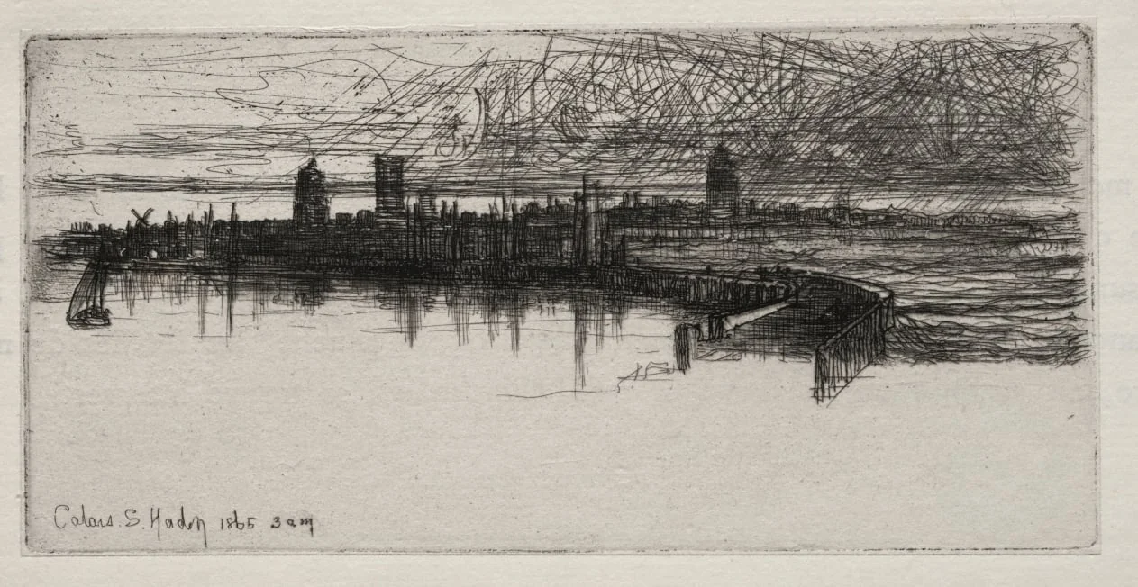 Little Calais Pier, 1865, 3 A.M., detail