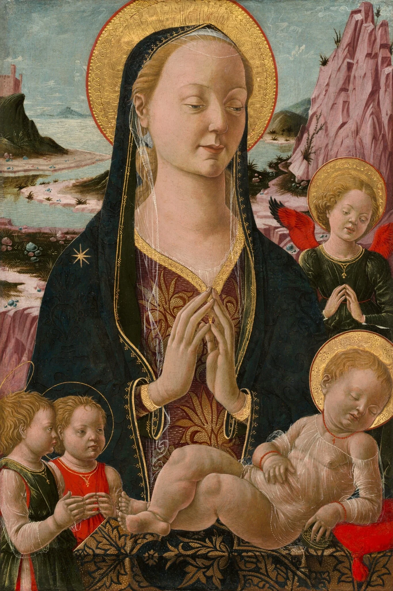 Madonna and Child with Angels, detail