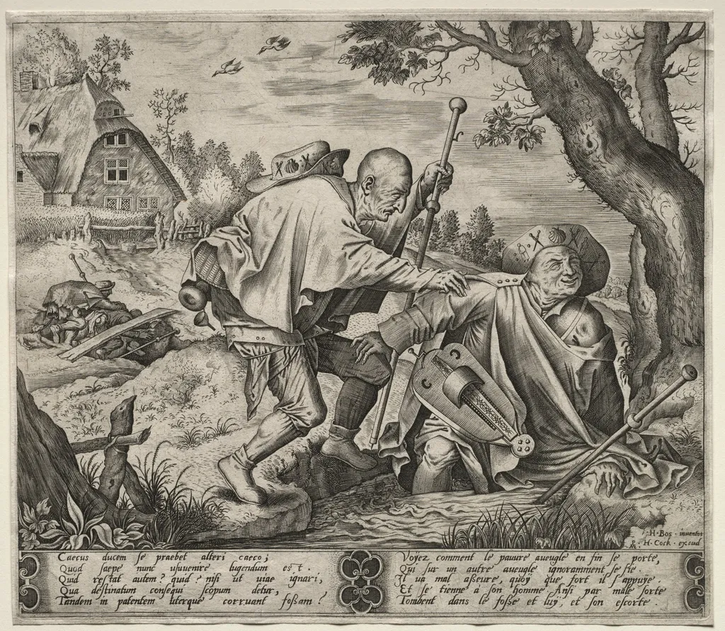 The Blind Leading the Blind, by Pieter van der Heyden, 1561