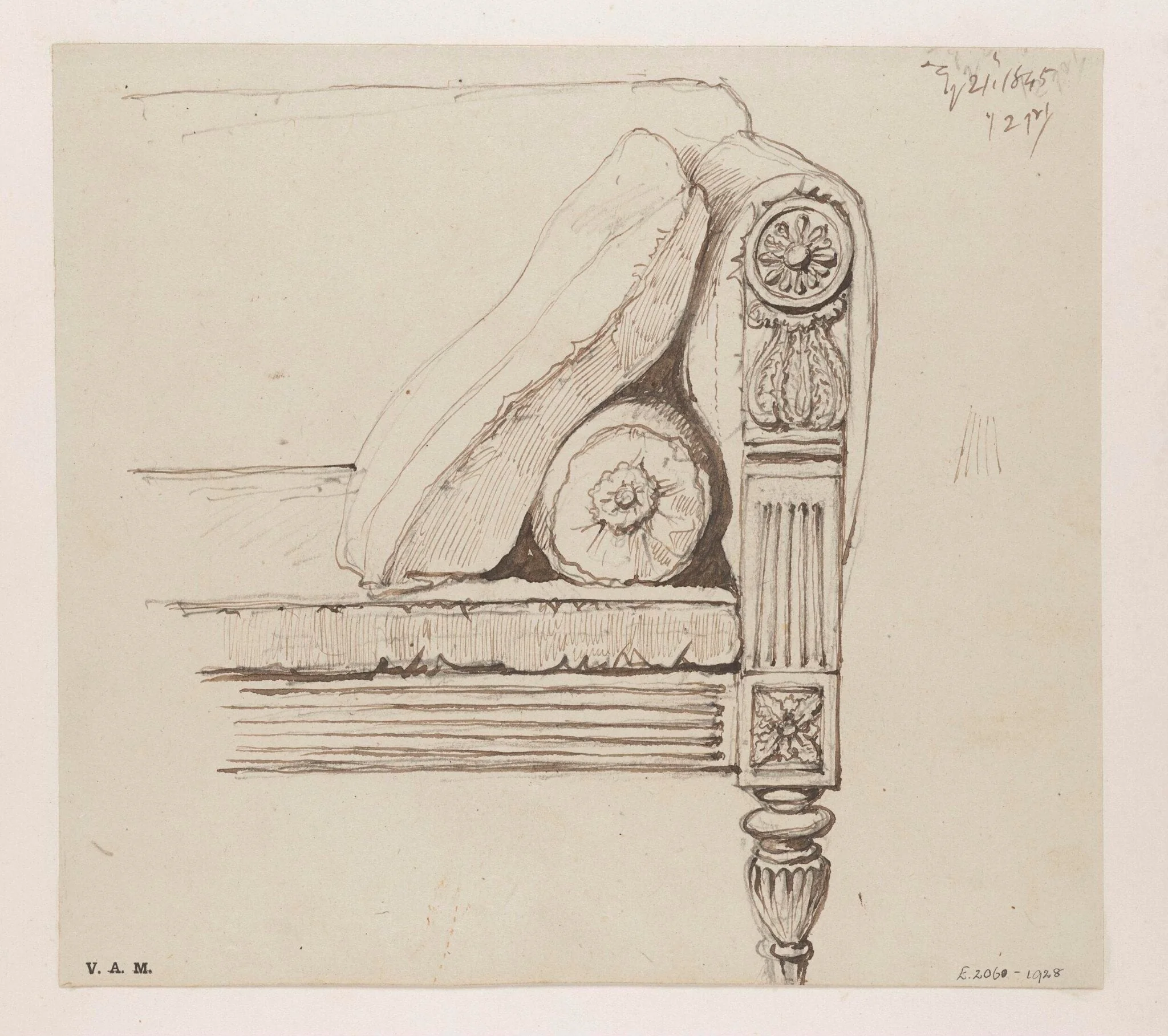 A settee, Macau, detail