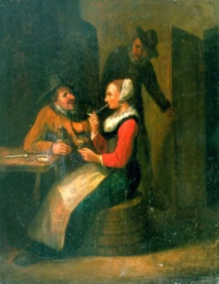 Scenă de interior, detail