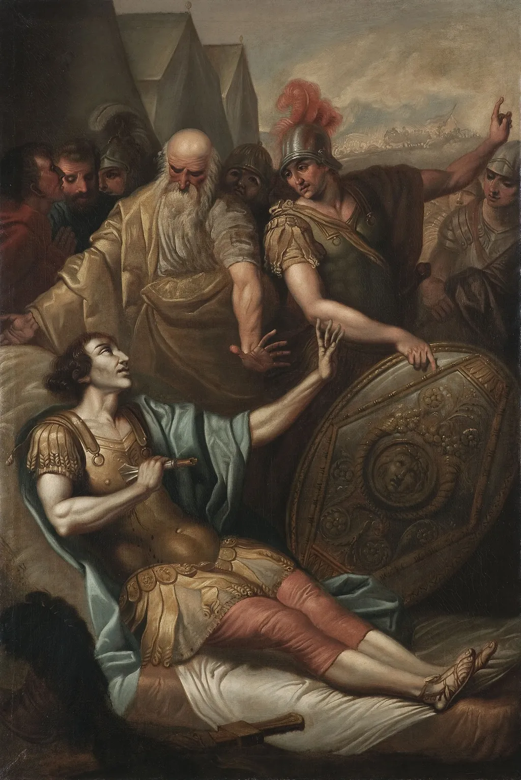 Death of Epaminondas, by Franciszek Smuglewicz, oil, 1799
