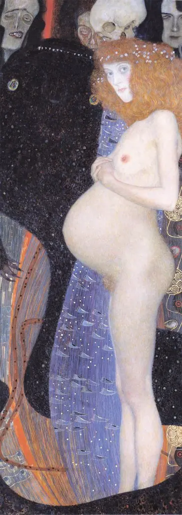 Hope, by Gustav Klimt, oil, 1903