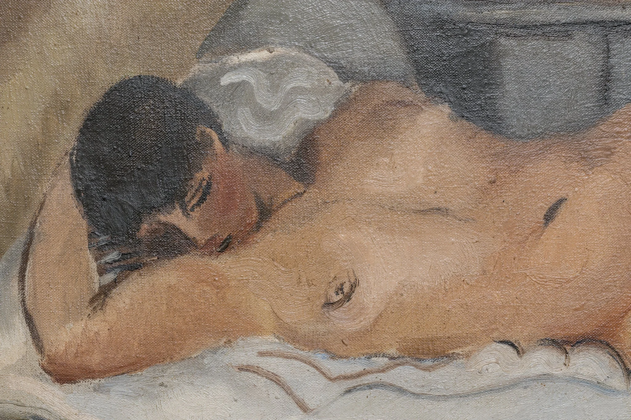 NUD FEMININ CULCAT, detail