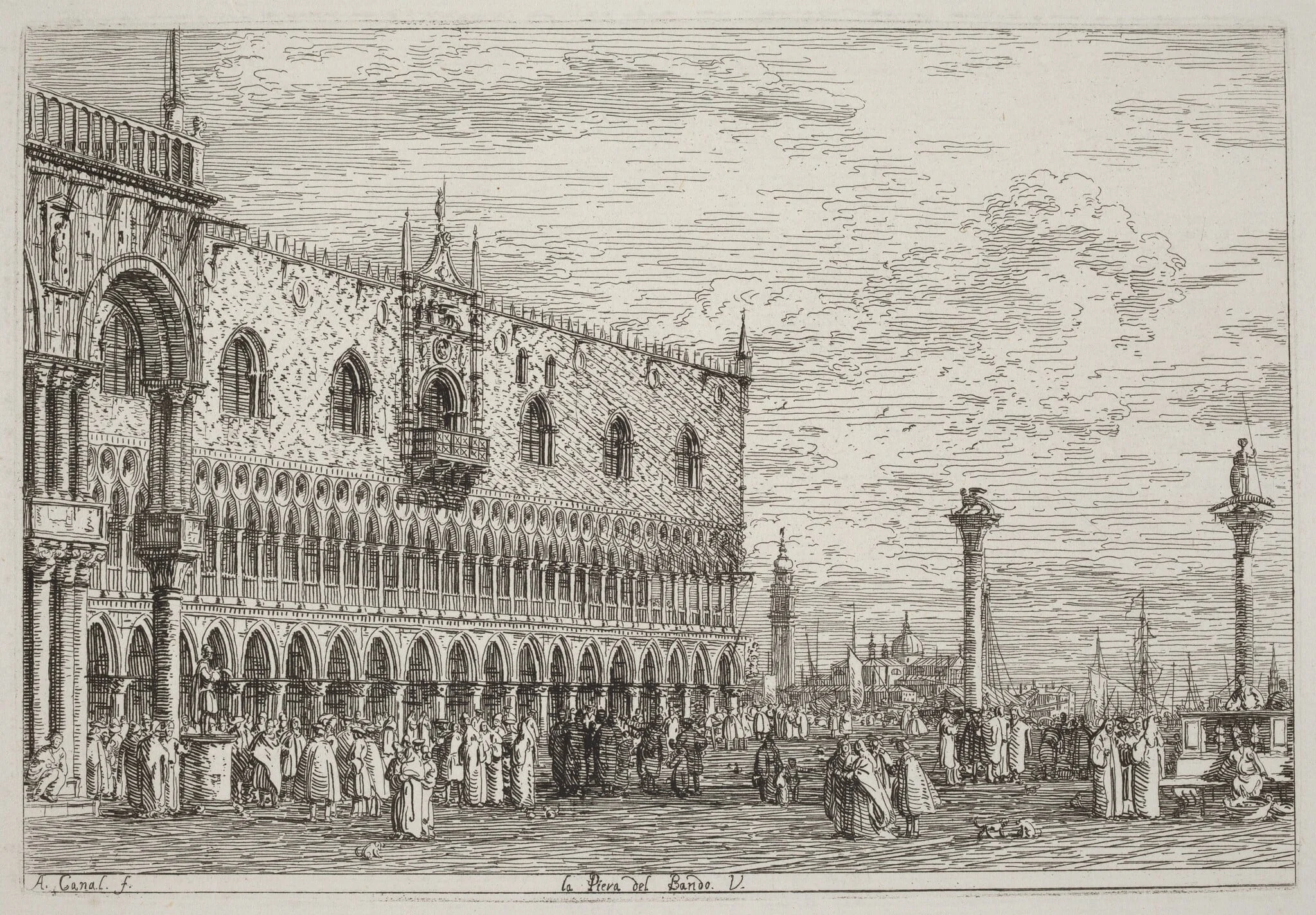La Piera del Bando. V. [lower right], detail