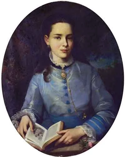 Portrait of Young Princess Z.N. Yusupova, detail
