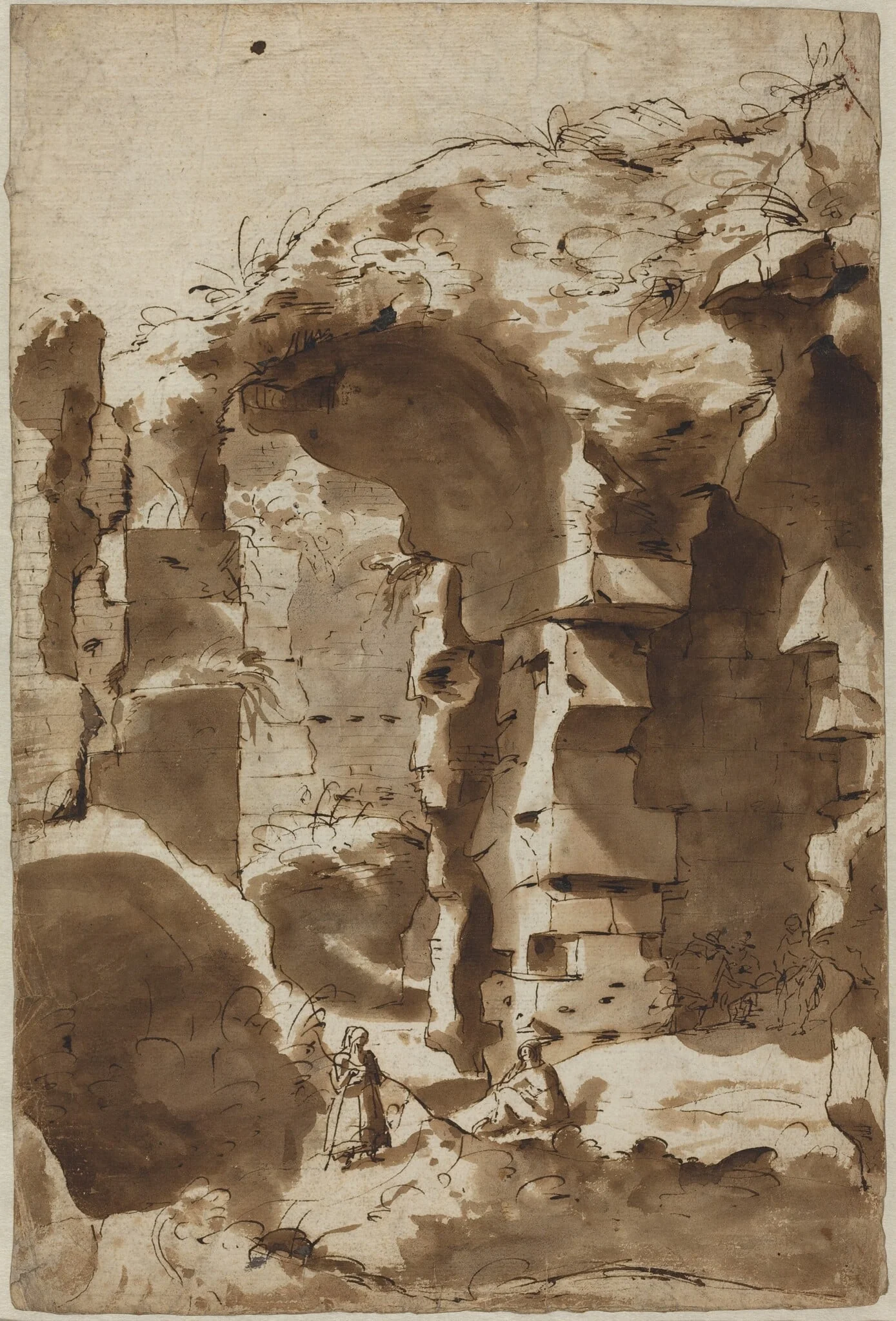 The Ruins of the Colosseum, detail