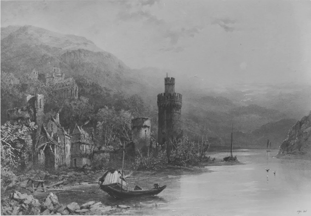 Oberwesel on the Rhine, by Edward Richardson, watercolor, 1856