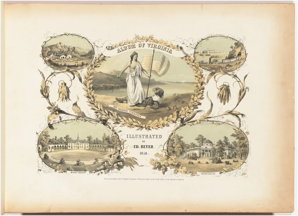 Title Page, by Edward Beyer, ink, 1858