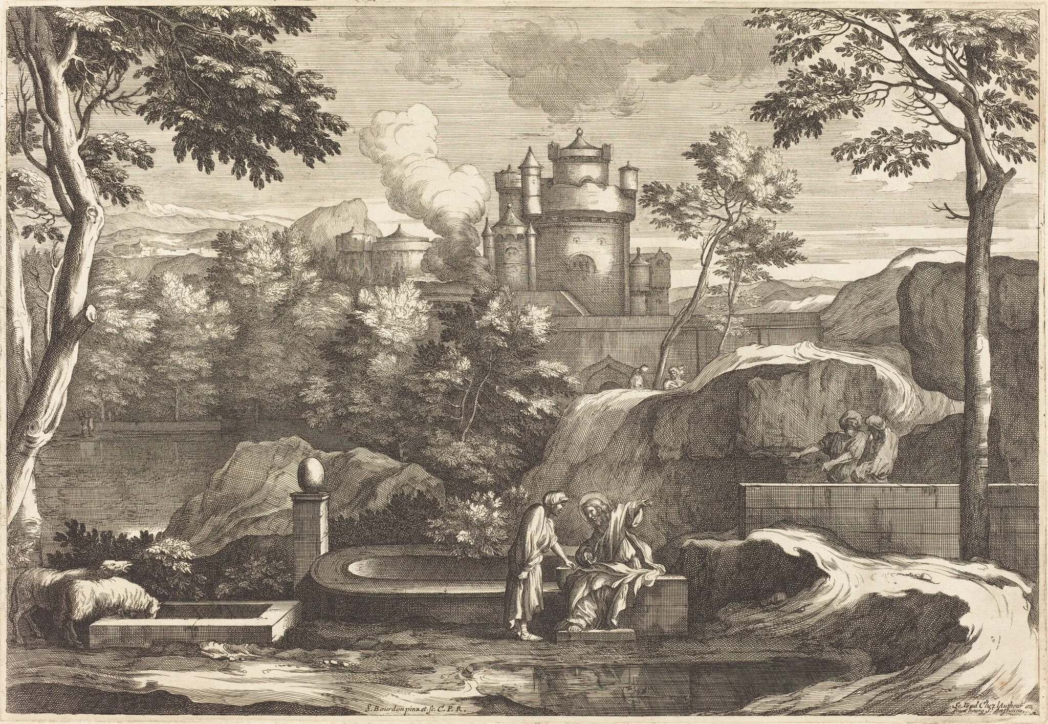 Jesus and the Samaritan, detail