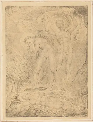 The Chaining of Orc, by William Blake, ink, 1812