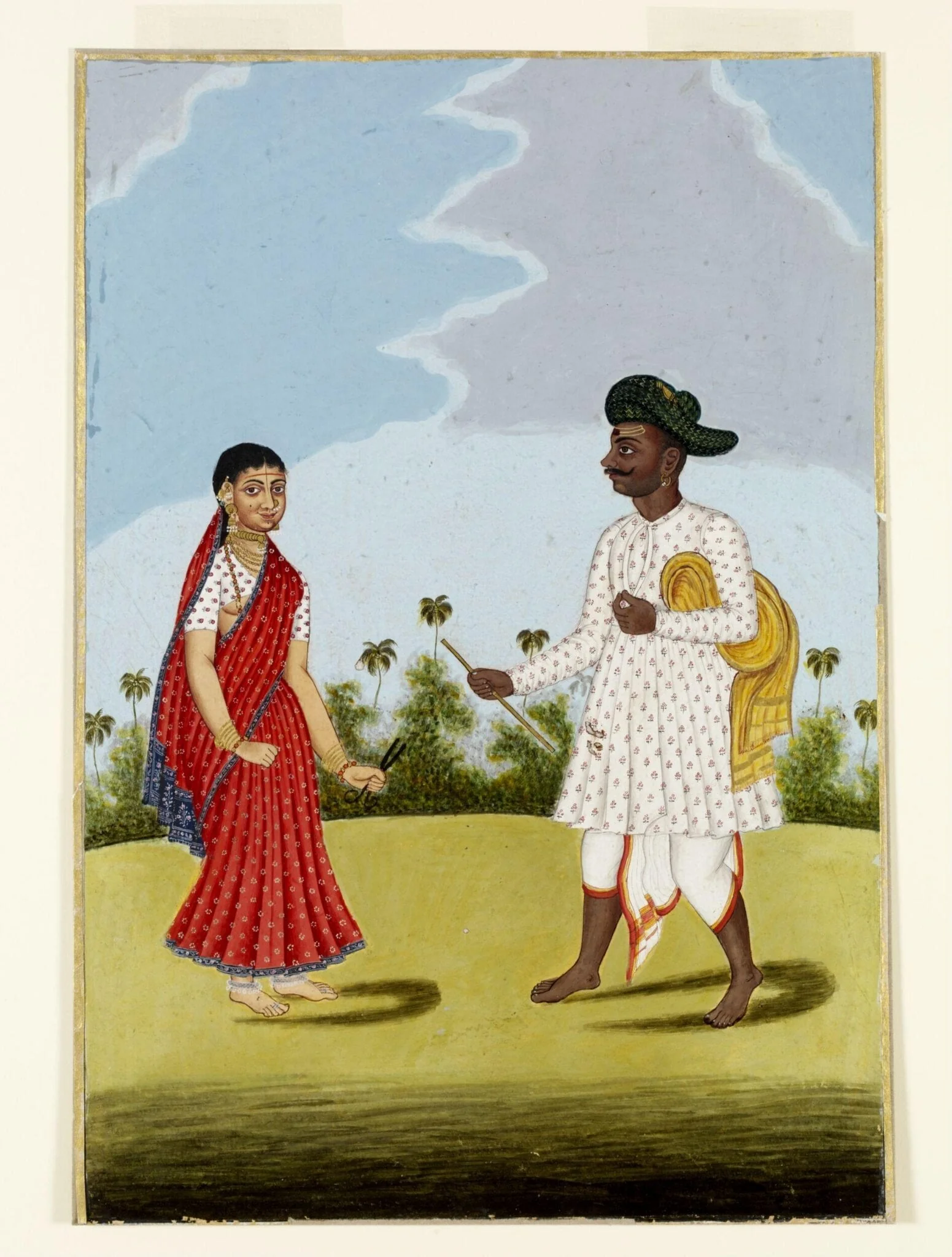 A Maratha tailor and his wife, detail