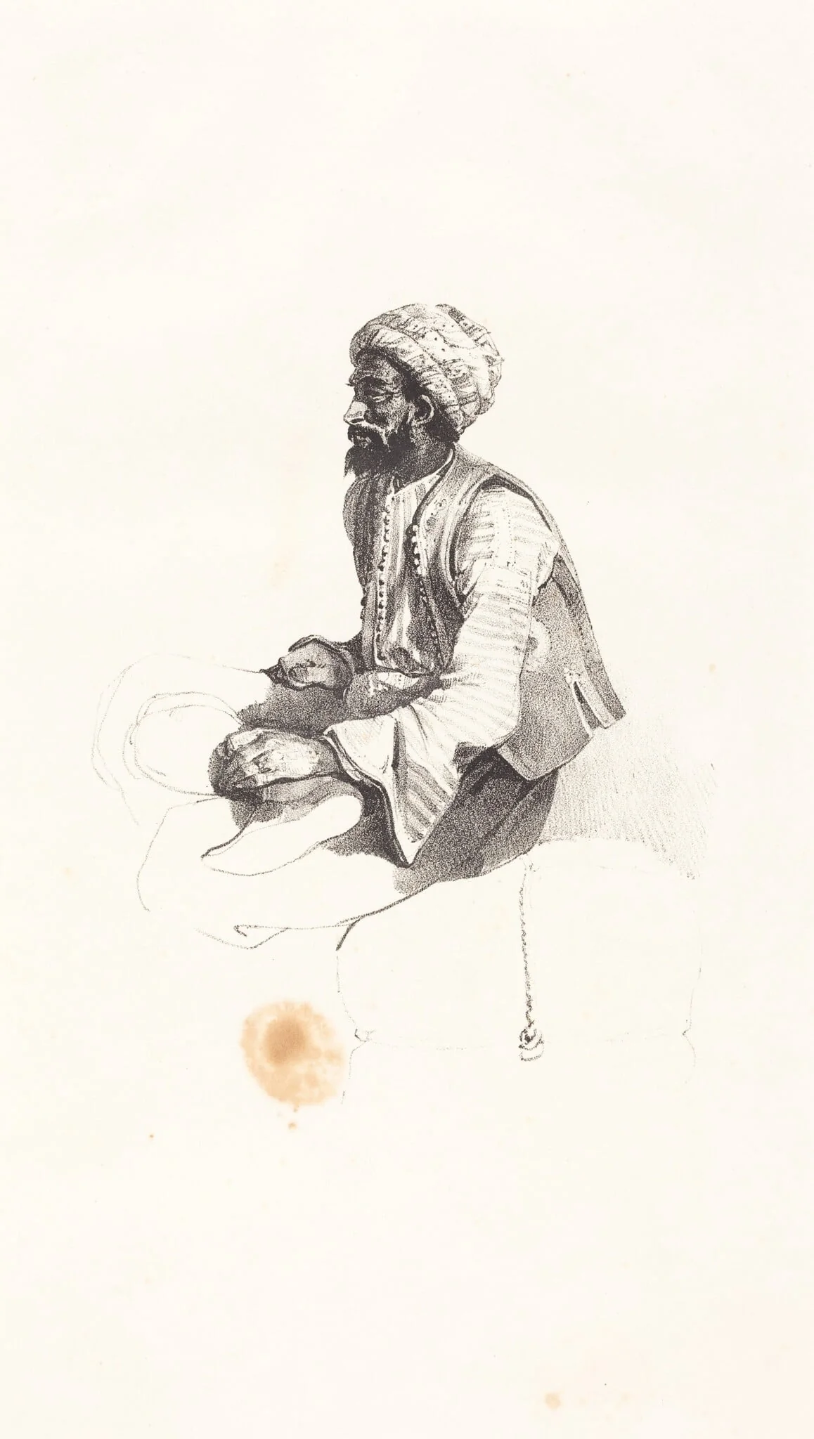 Seated Turk, detail