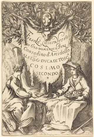 La belle jardinière, by Jacques Callot, ink, 1619