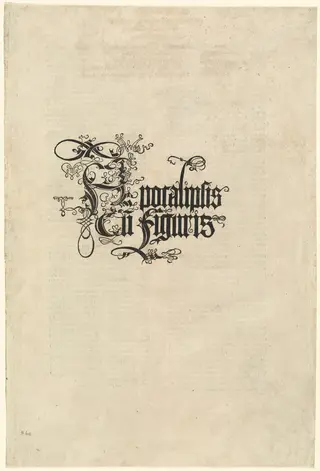 Title Page, by Albrecht Dürer, ink, 1498