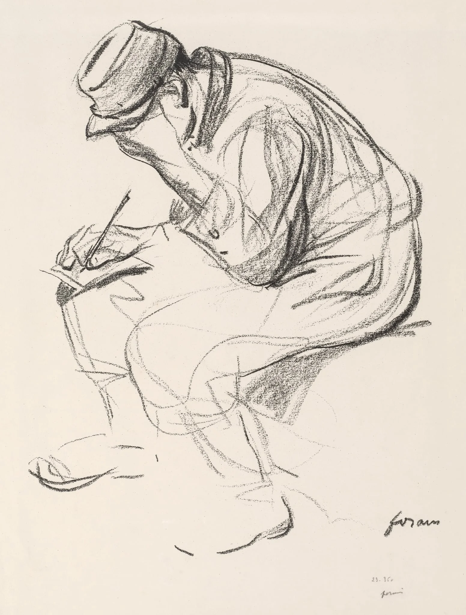 Prisoner of War Writing a Letter, detail