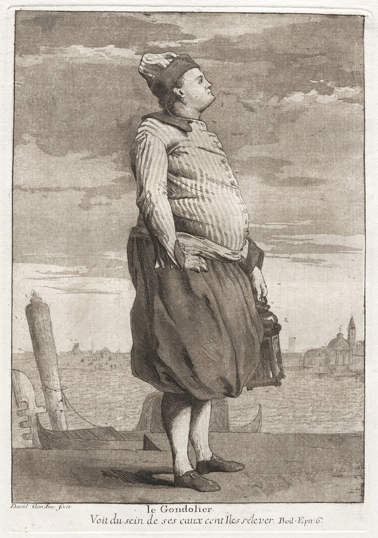 Le Gondolier (The Gondolier), detail