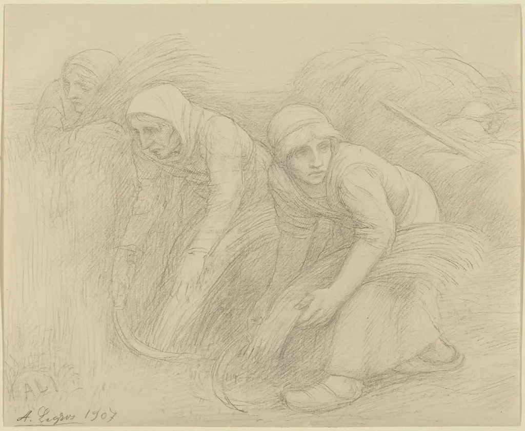 The Reapers, by Alphonse Legros, graphite, 1907