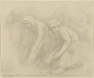 The Reapers, by Alphonse Legros, graphite, 1907