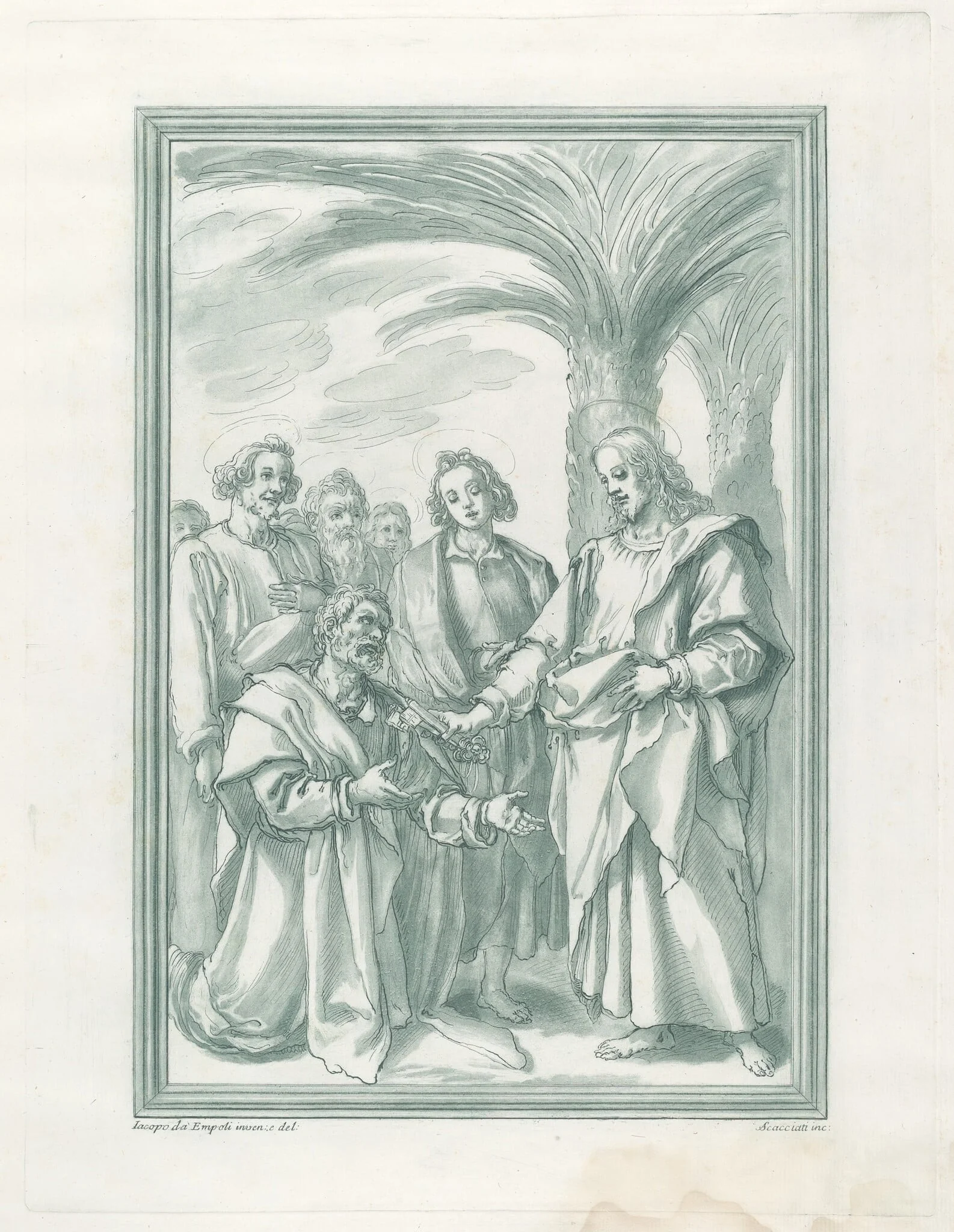 Christ Consigning the Keys to Saint Peter, detail