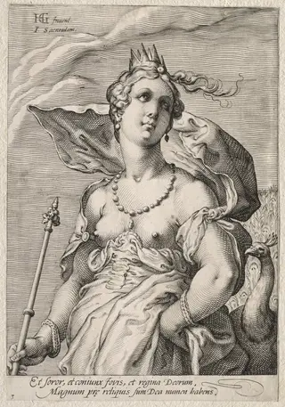 Juno, by Jan Pietersz Saenredam, 1595