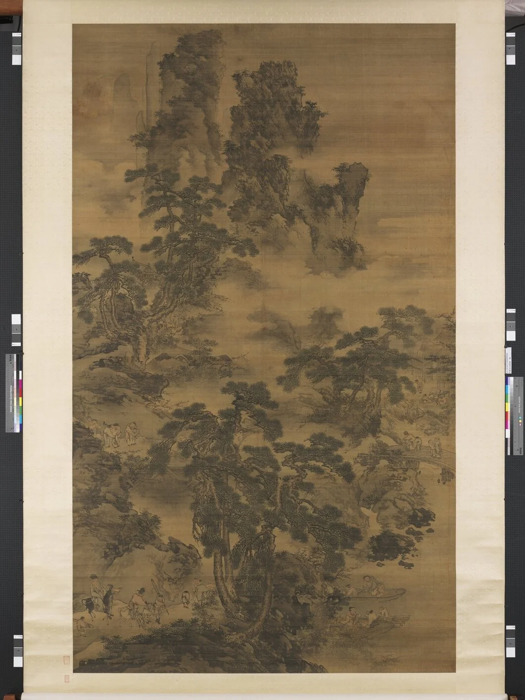 明戴進春酣圖 軸, detail