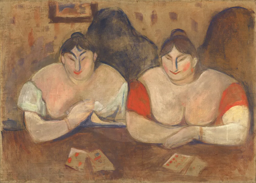 Rose and Amelie, by Edvard Munch, oil, 1898