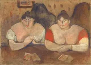 Rose and Amelie, by Edvard Munch, oil, 1898