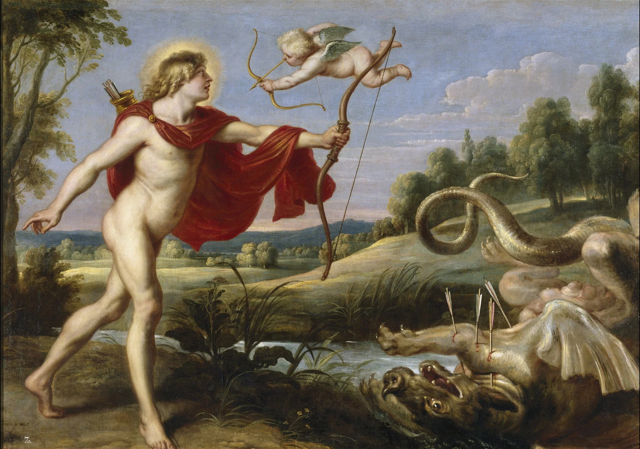 Apollo and the Python, detail