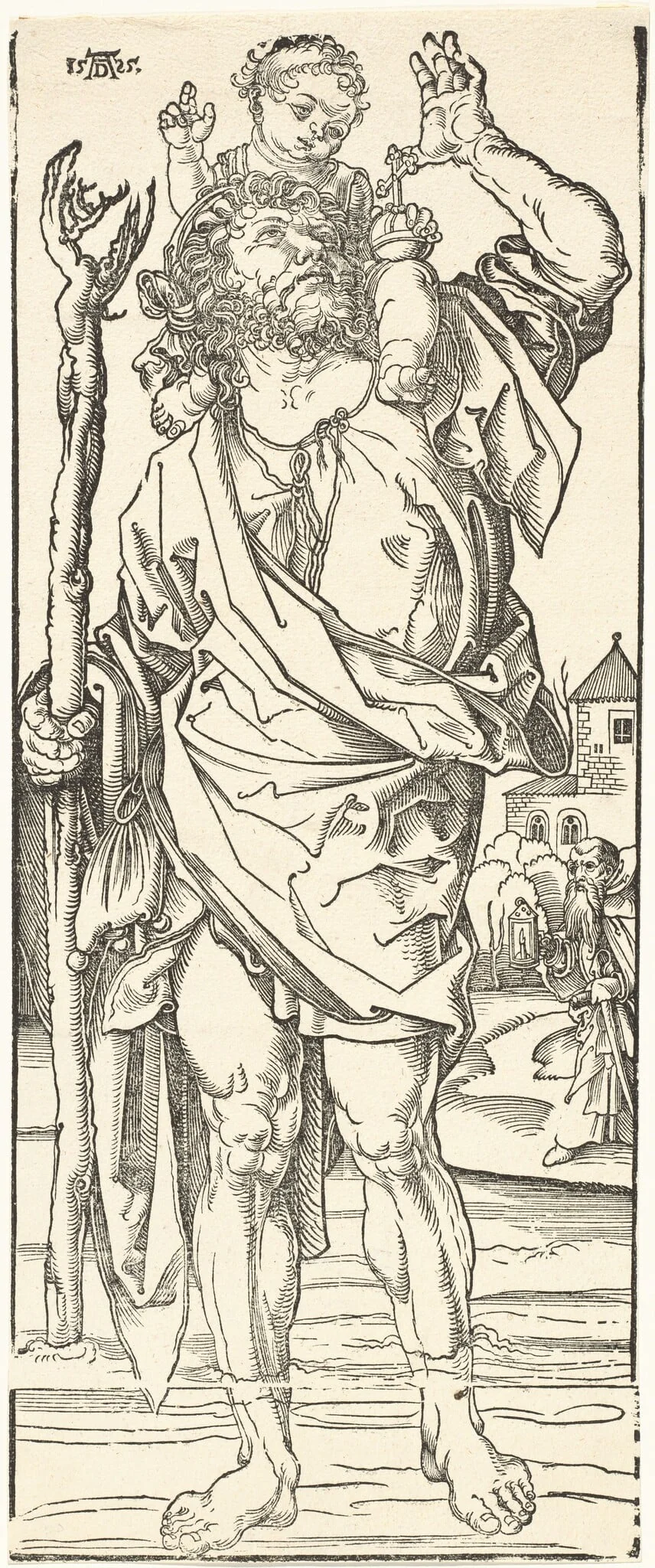 St. Christopher Carrying the Christ Child, detail