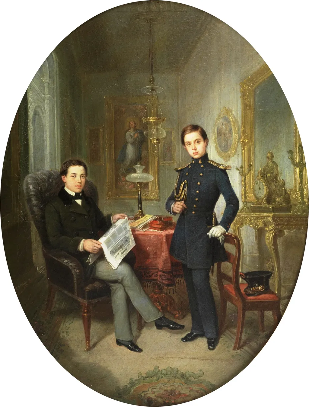 Ricardo y Federico Santaló, by José María Romero y López, oil, 1845