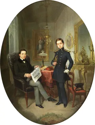 Ricardo y Federico Santaló, by José María Romero y López, oil, 1845