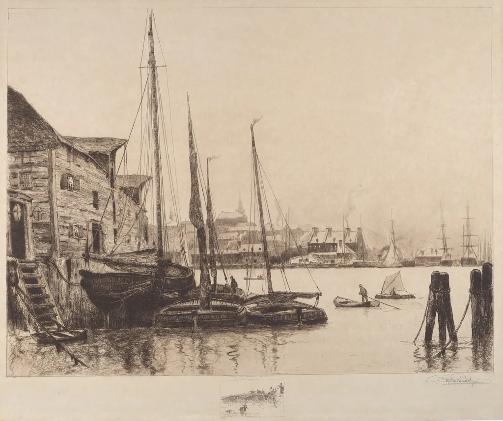 Quebec, by Stephen Parrish, ink, 1887
