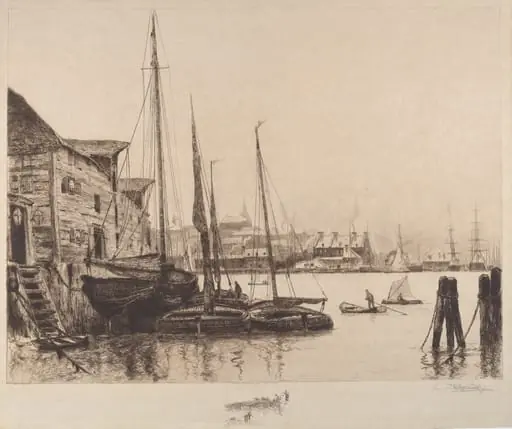Quebec, by Stephen Parrish, ink, 1887