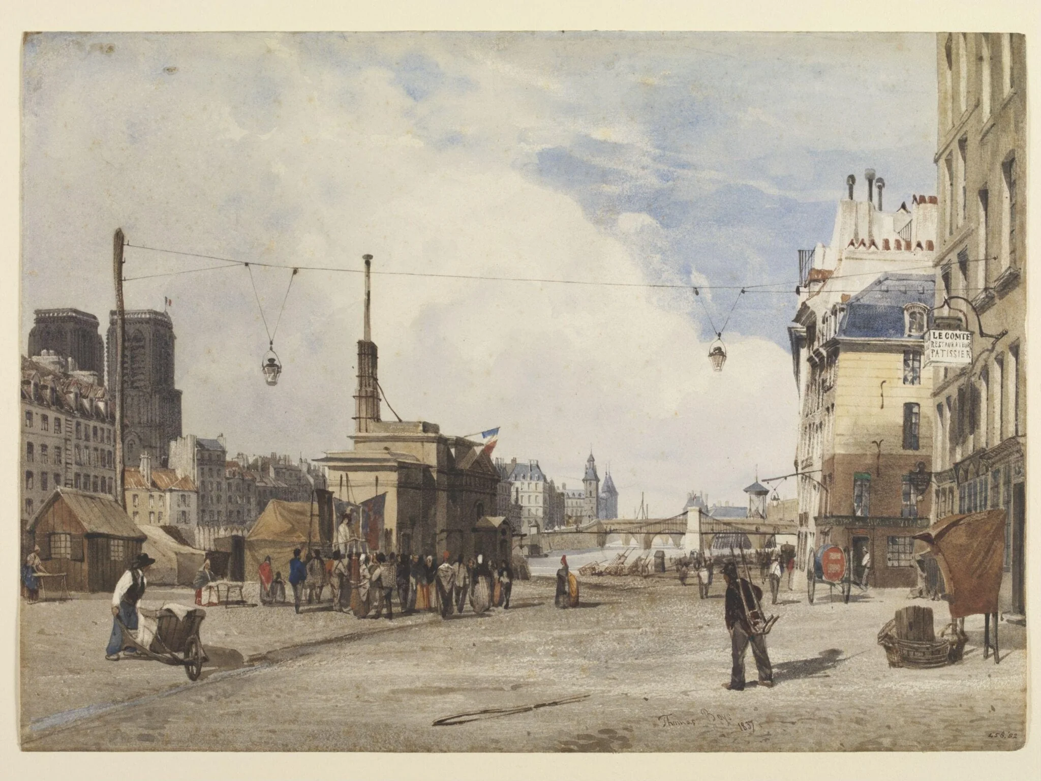 Quai de la Greve, Paris, detail