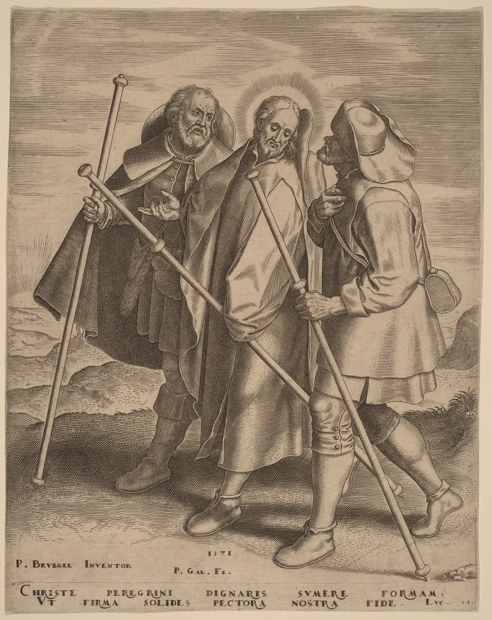 Christ and His Disciples on the Way to Emmaus, detail