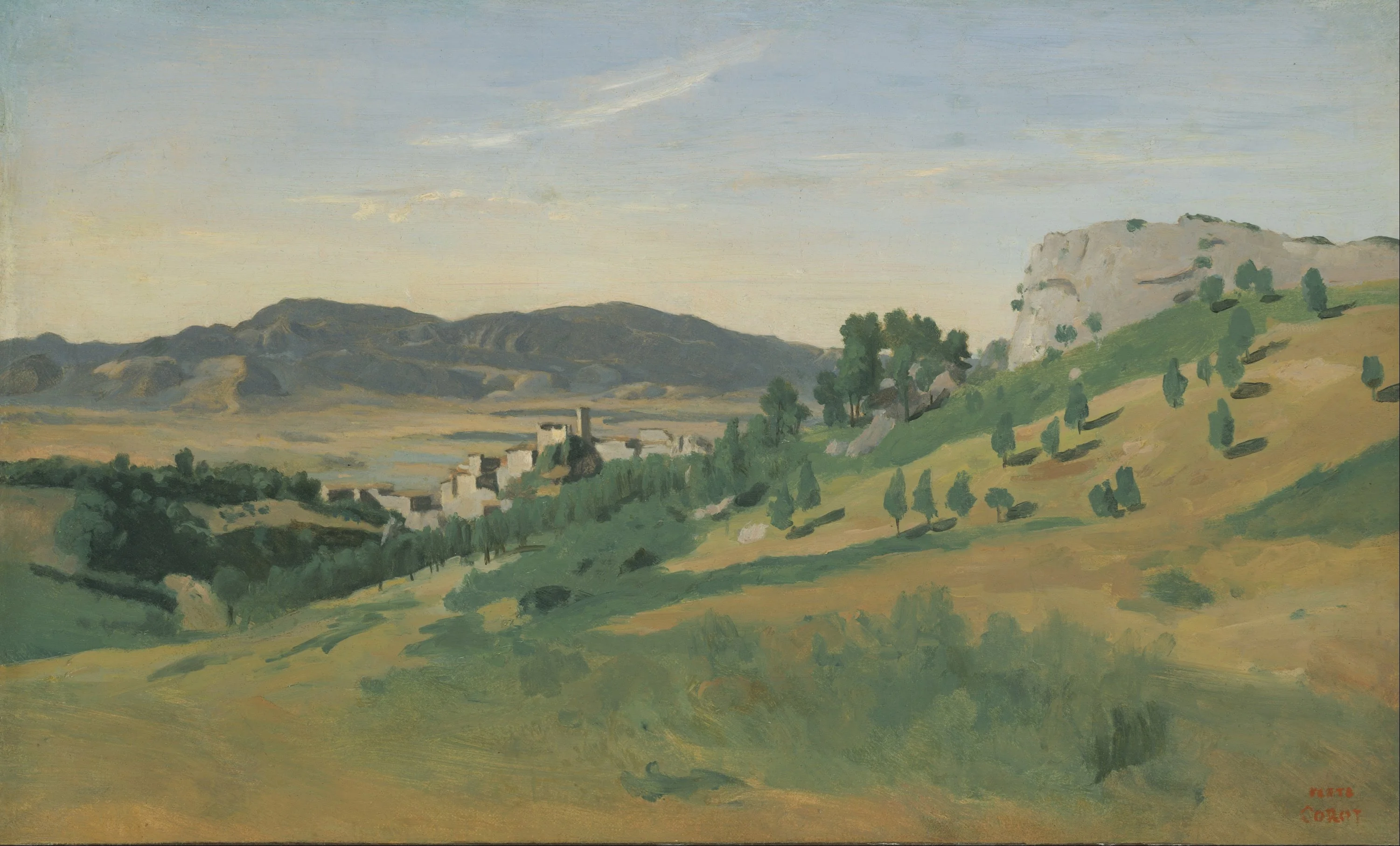 View of Olevano, detail